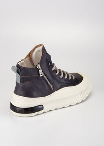 FARRELL MID CUT LEATHER SNEAKER GREY