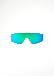 EAGAN SUNGLASSES SILVER/GREEN